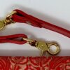 Hand Tooled Red Leather Bag, Easy Convert Wristlet, Clutch, or Cross Body With Solid Brass Scissor Snaps - Image 9